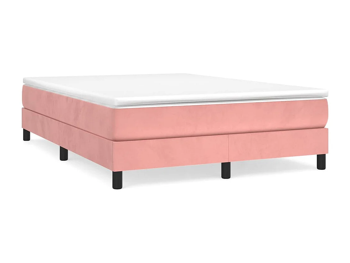 Boxspringbettgestell Rosa 140x190 cm Samt