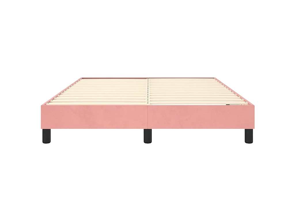 Boxspring bed fluweel roze 140x190 cm