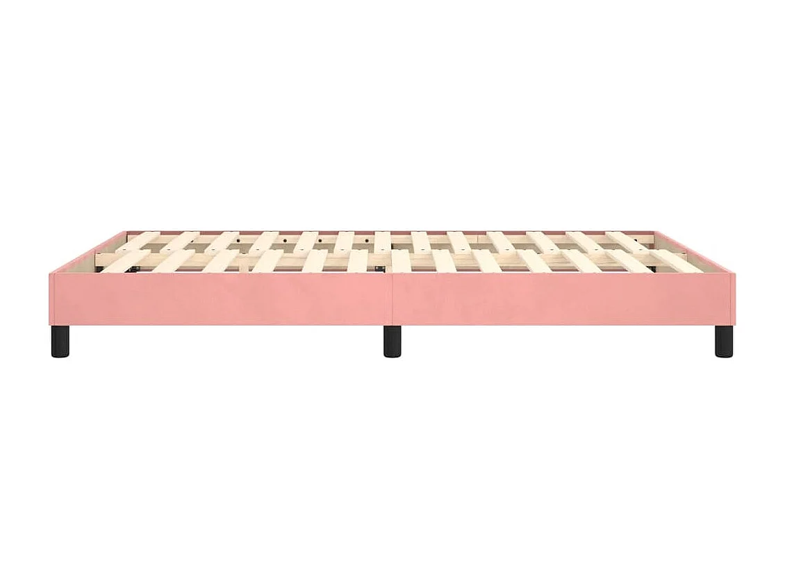 Boxspring bed fluweel roze 140x190 cm