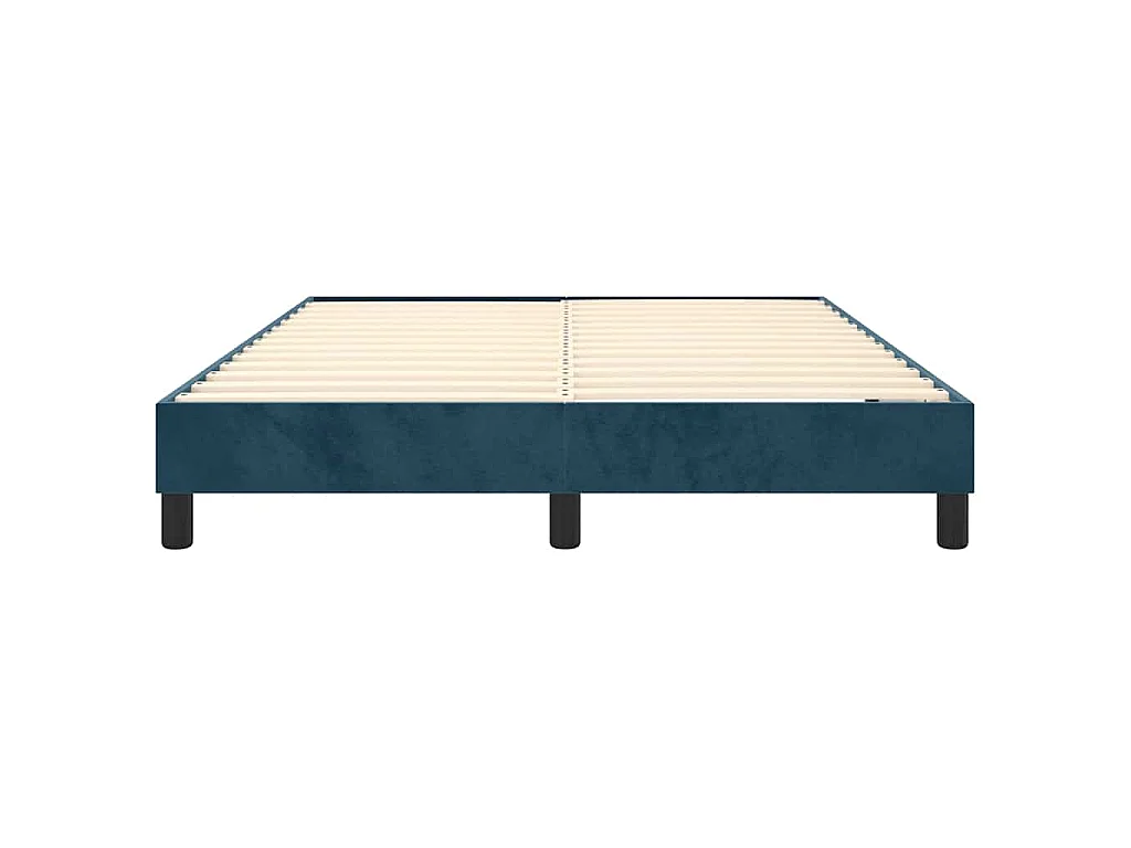 Boxspring bed 140x190 cm fluweel donkerblauw
