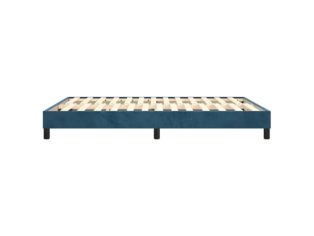 Boxspring bed 140x190 cm fluweel donkerblauw