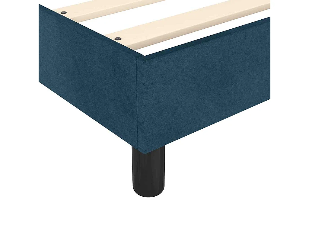 Boxspring bed 140x190 cm fluweel donkerblauw