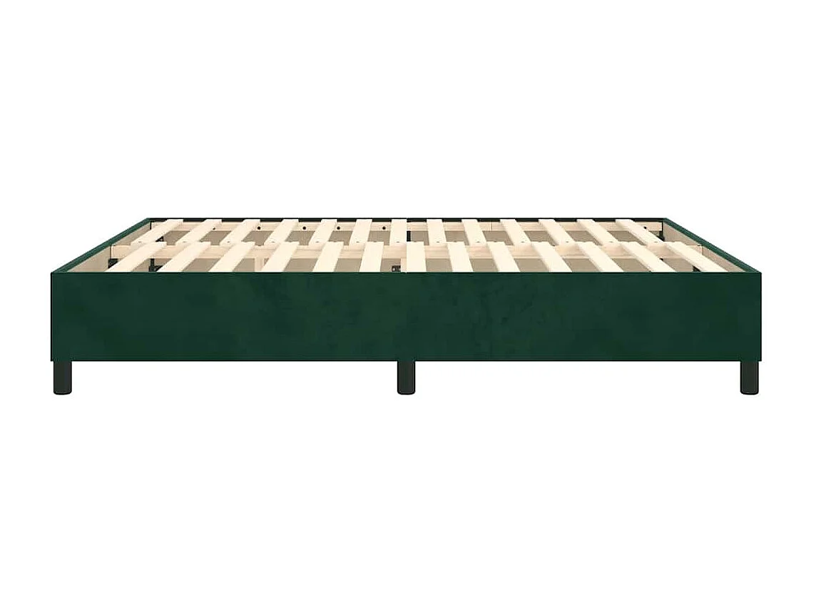 Struttura Letto a Rete a Molle Verde Scuro 180x200 cm in Velluto