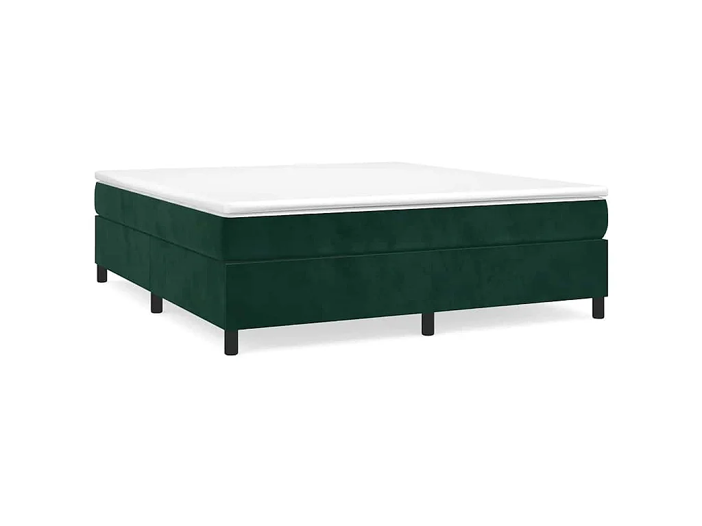 Boxspring bed 180x200 cm fluweel donkergroen