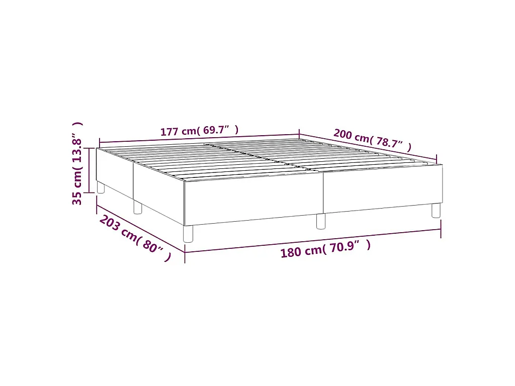 Boxspring bed 180x200 cm fluweel donkergroen