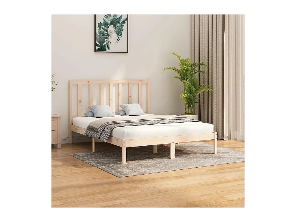 Cadre de lit sans matelas 160x200 cm bois massif