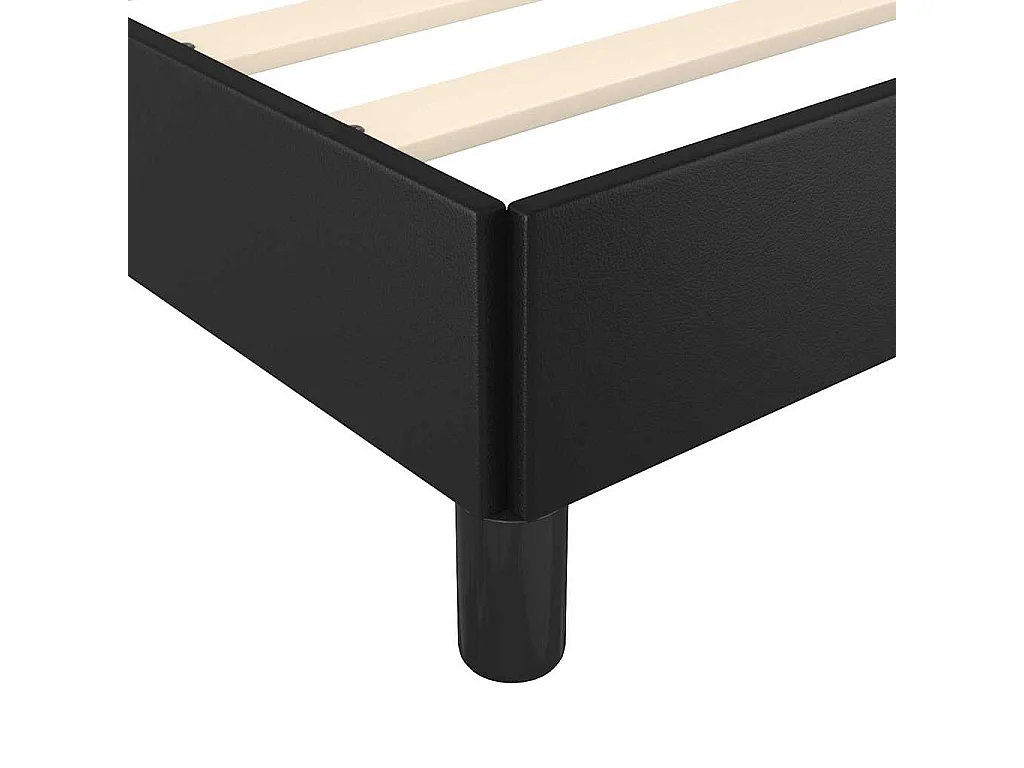 Bedframe met hoofdeinde zonder matras 140x190 cm zwart