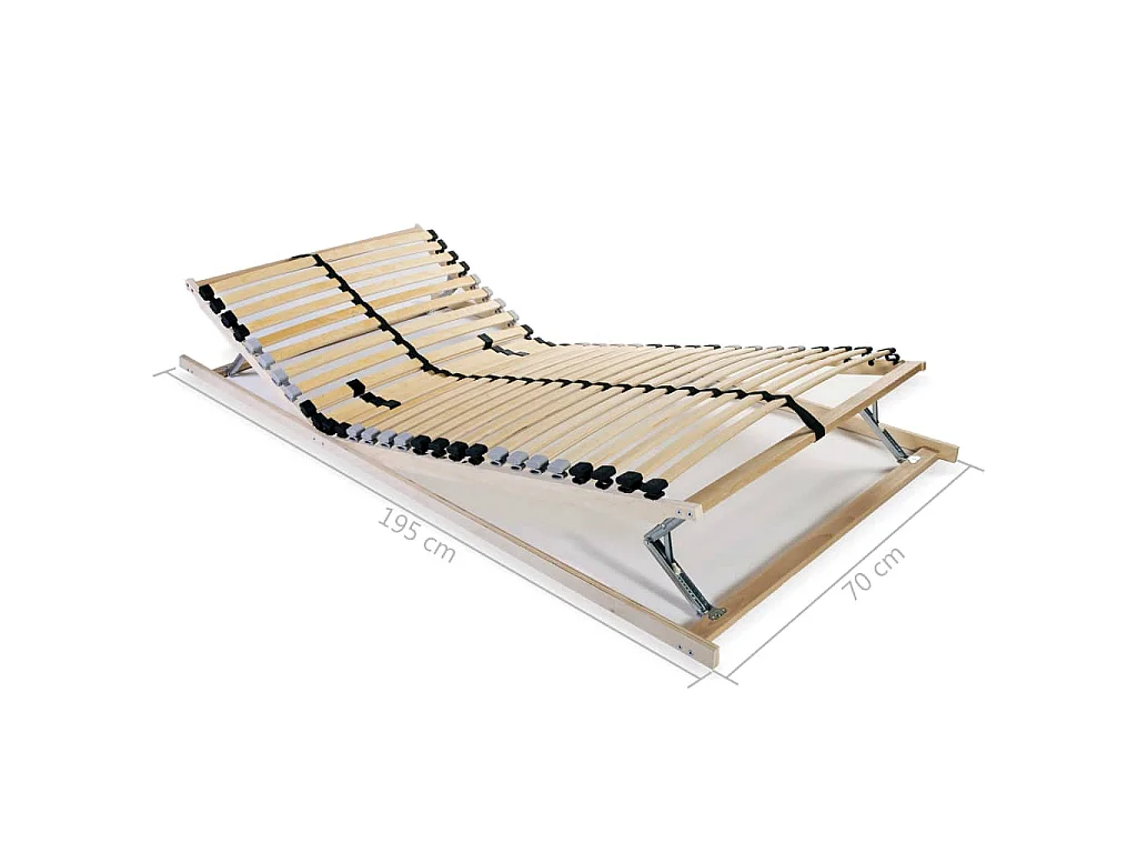 Lattenbodems 2 st met 28 latten 7 zones 70x200 cm
