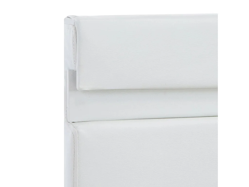 Bedframe met LED kunstleer wit 120x200 cm