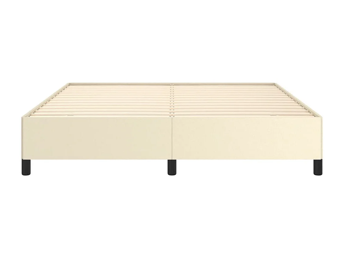 Cadre de lit sans matelas crème 180x200 cm similicuir