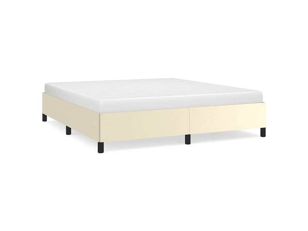 Cadre de lit sans matelas crème 180x200 cm similicuir