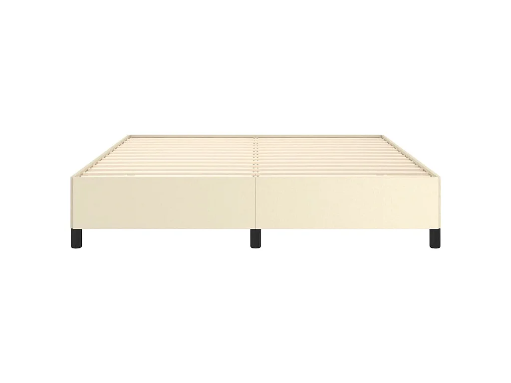 Cadre de lit sans matelas crème 180x200 cm similicuir