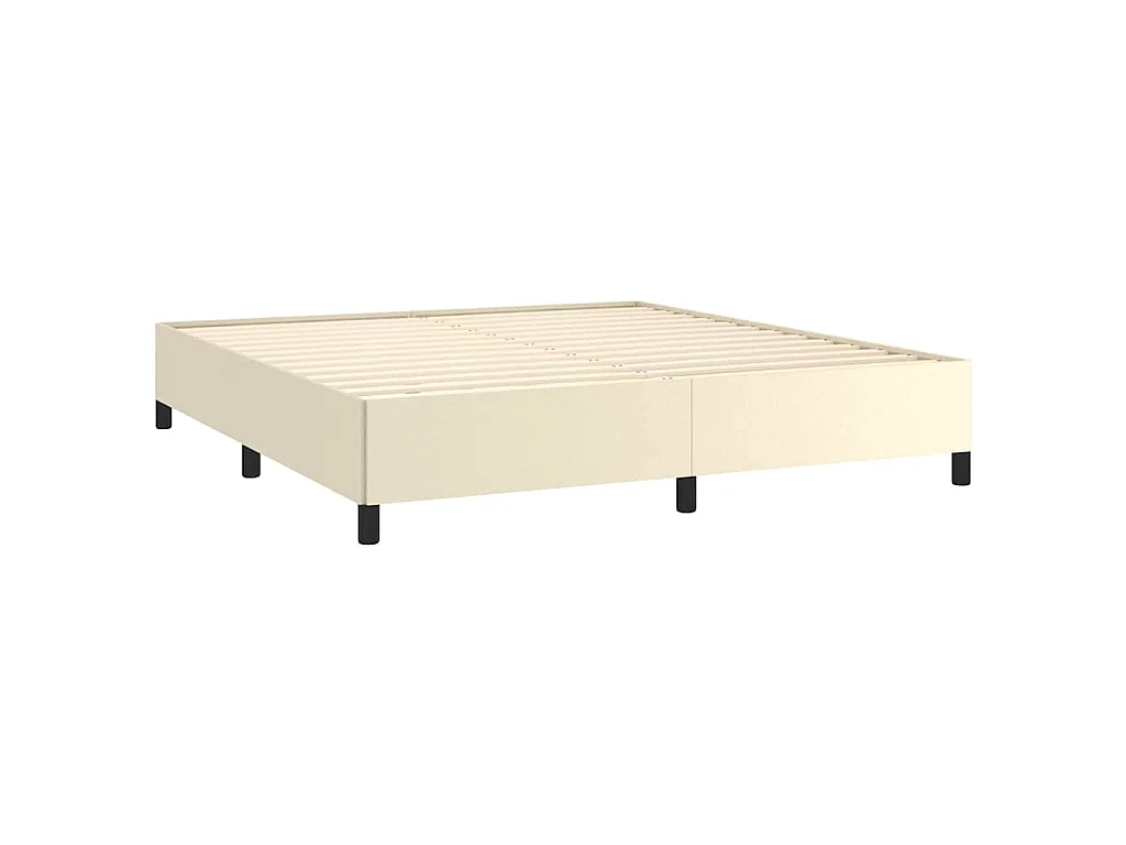 Cadre de lit sans matelas crème 180x200 cm similicuir