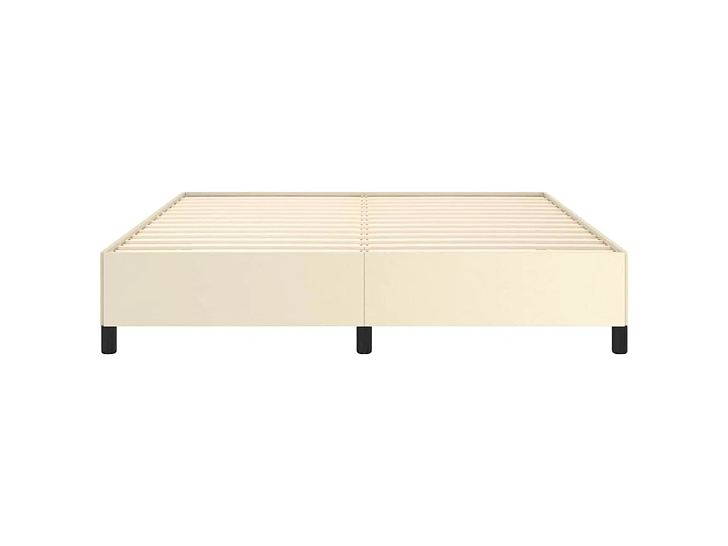 Cadre de lit sans matelas crème 180x200 cm similicuir