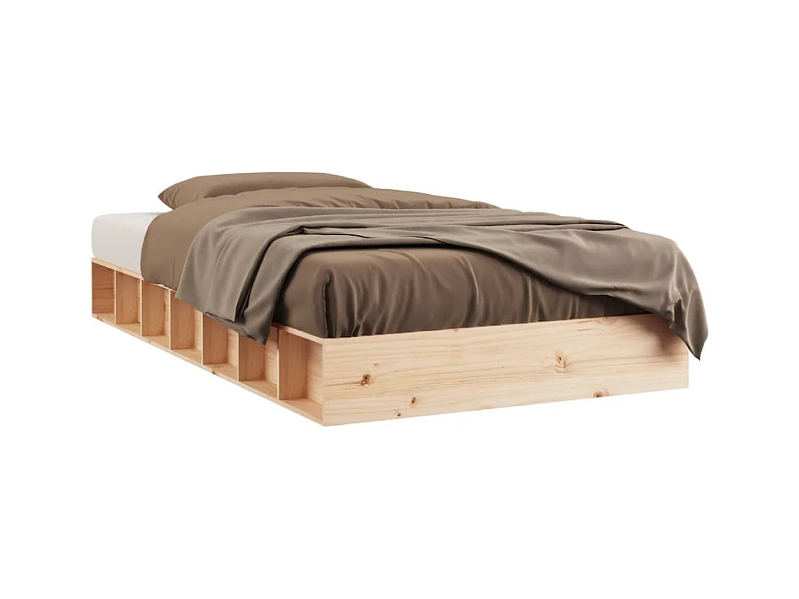 Estrutura de cama solteiro 90x190 cm madeira maciça