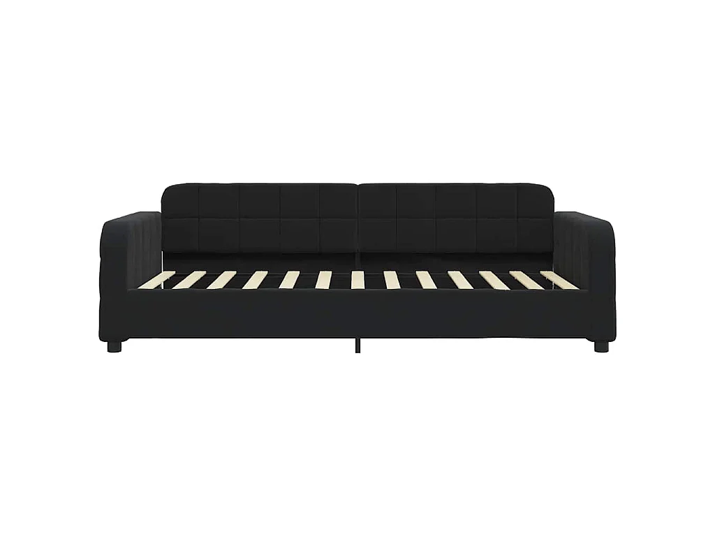 Slaapbank met matras 80x200 cm fluweel zwart