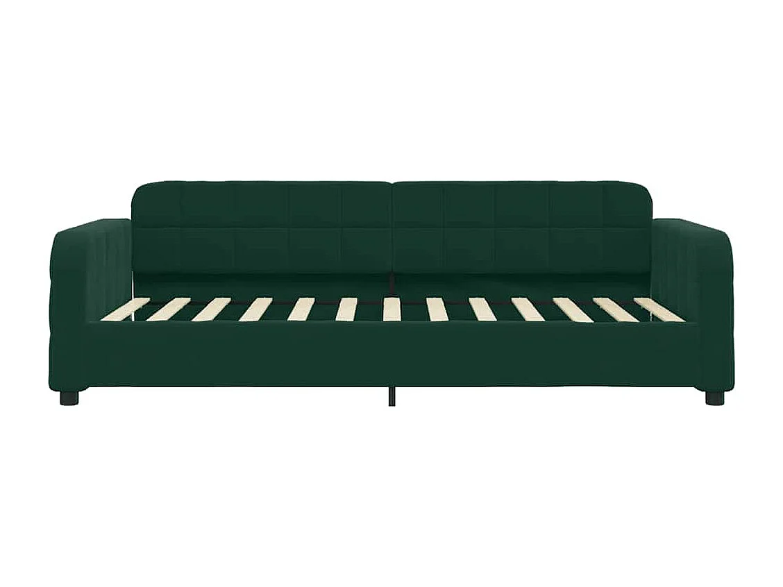 Tagesbett mit Matratze Dunkelgrün 80x200 cm Samt