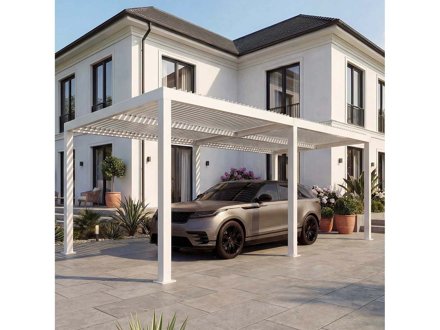 Carport MCW-L46,  wit