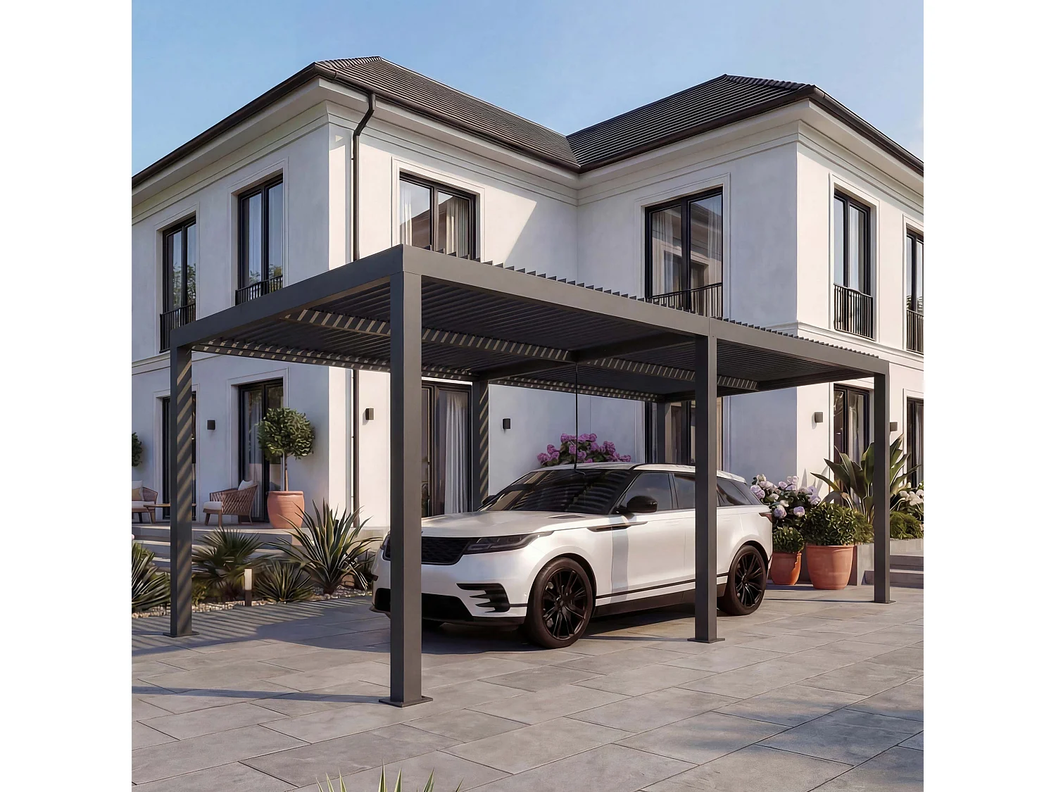 Wiata garażowa MCW-L46,  antracyt