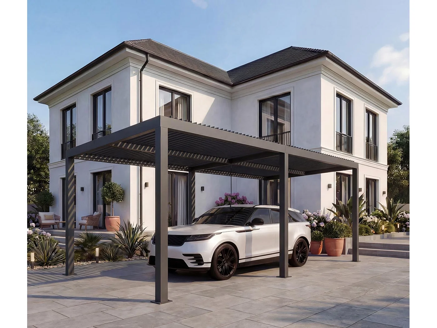 Wiata garażowa MCW-L46,  antracyt