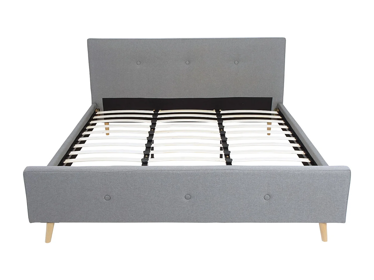 Polsterbett MCW-J98 + Lattenrost 180cm, 180x200cm grau