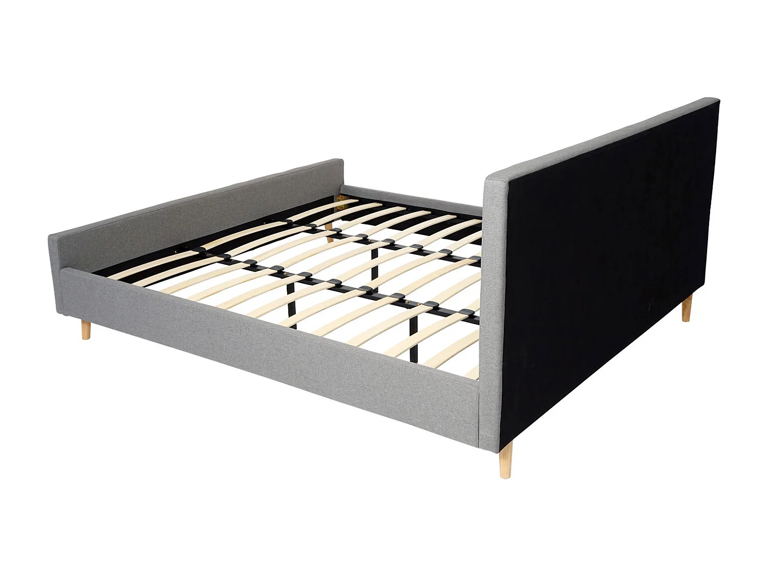 Polsterbett MCW-J98 + Lattenrost 180cm, 180x200cm grau
