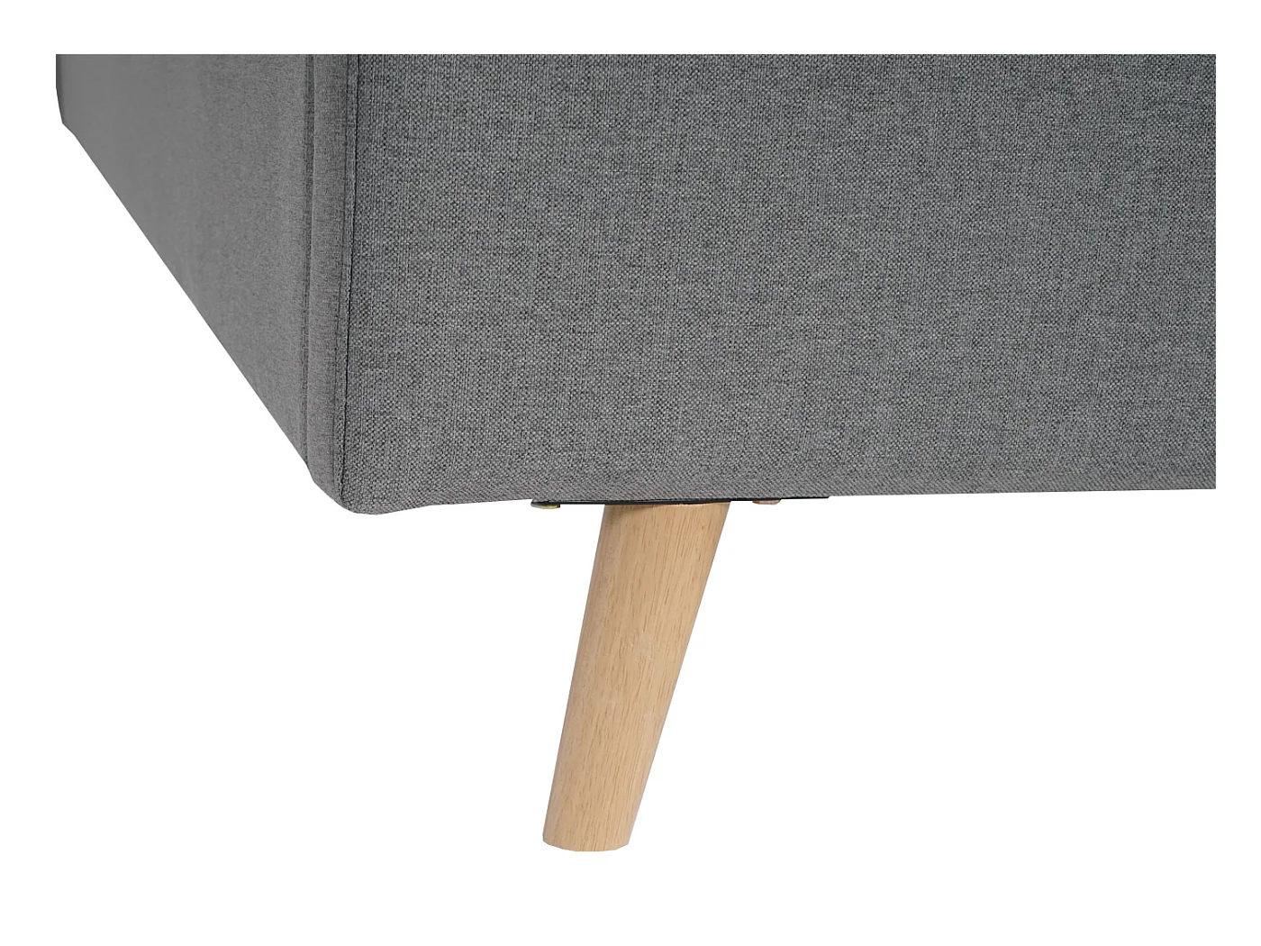Gestoffeerd bed MCW-J98 + lattenbodem 160cm,  160x200cm grijs