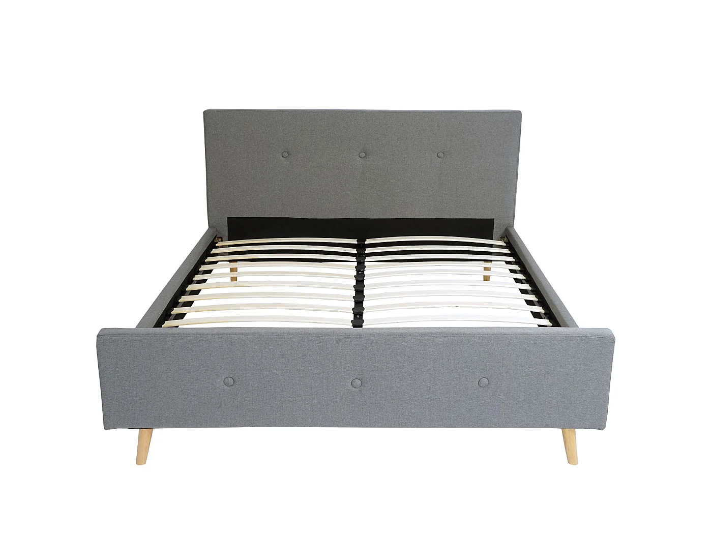 Polsterbett MCW-J98 + Lattenrost 160cm, 160x200cm grau