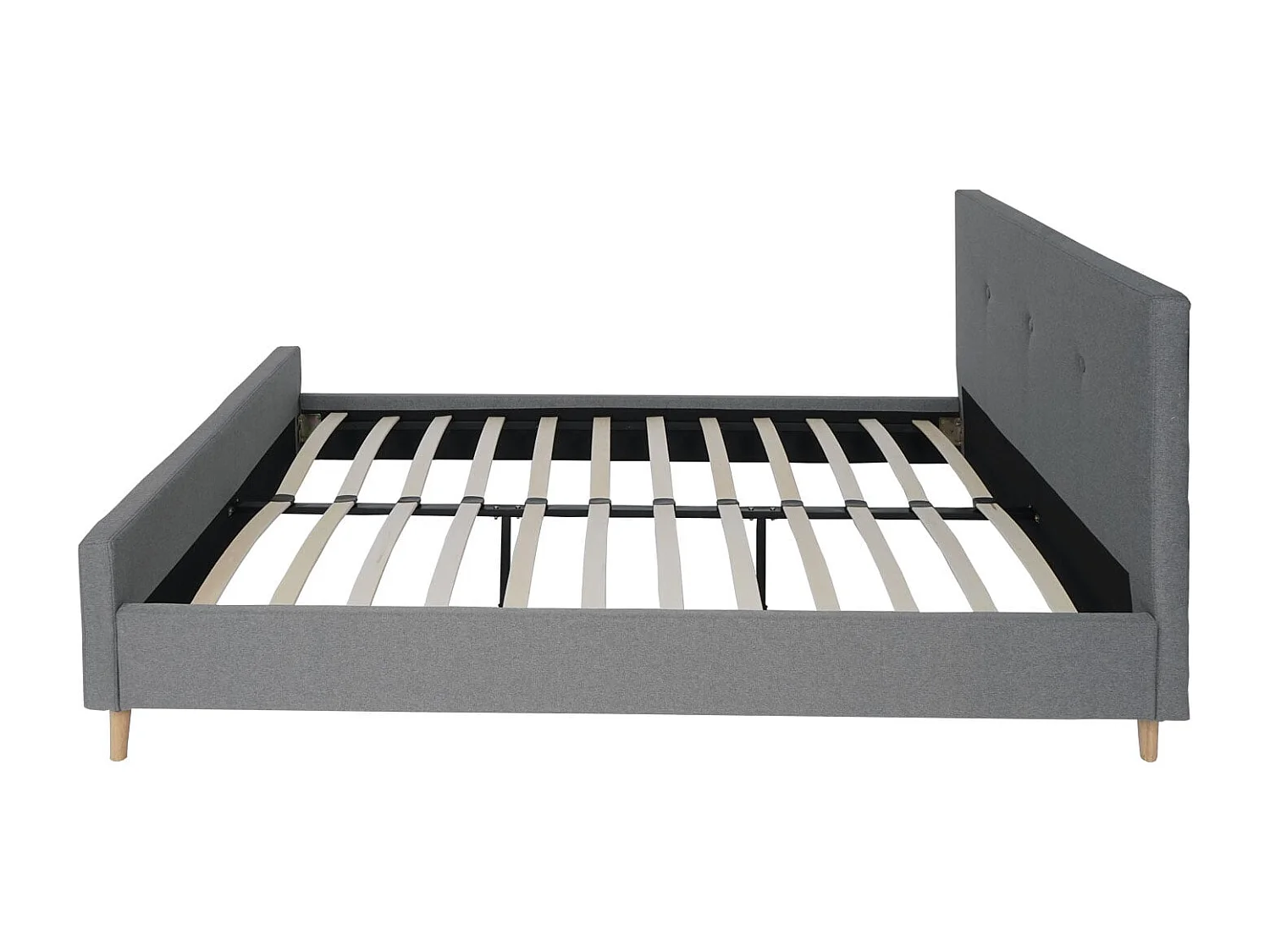 Polsterbett MCW-J98 + Lattenrost 160cm, 160x200cm grau