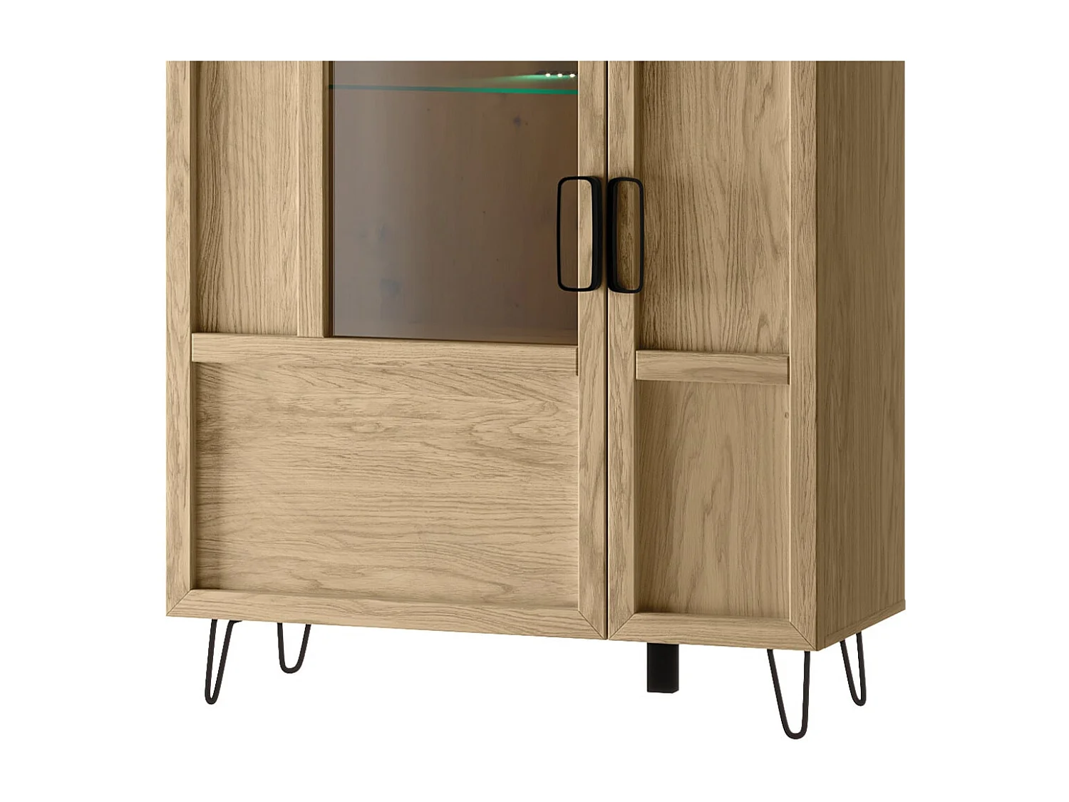 STANDVITRINE Limbo Eiche Artisan 95 / 42 / 124cm