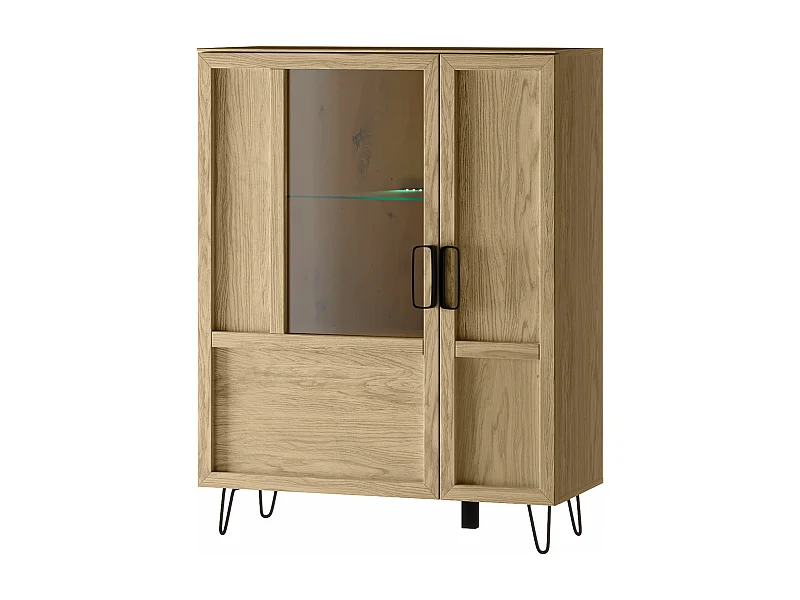 STANDVITRINE Limbo Eiche Artisan 95 / 42 / 124cm