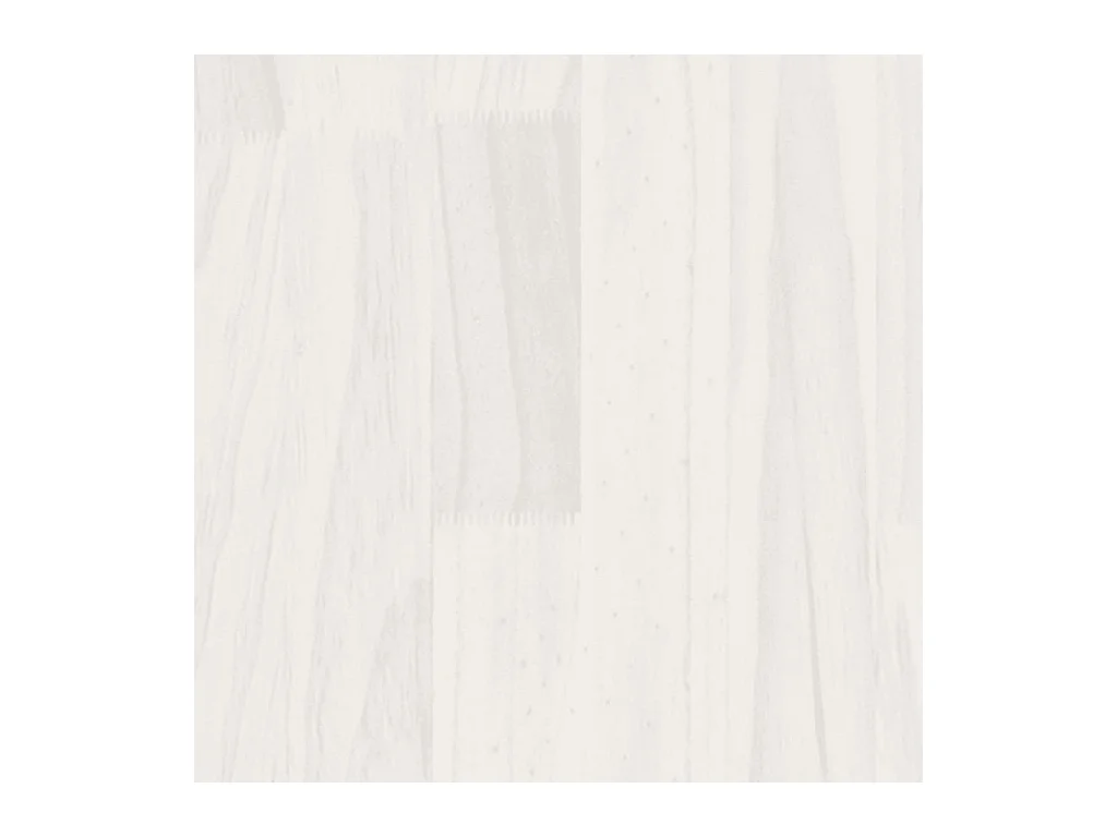 Cadre de lit sans matelas blanc bois massif