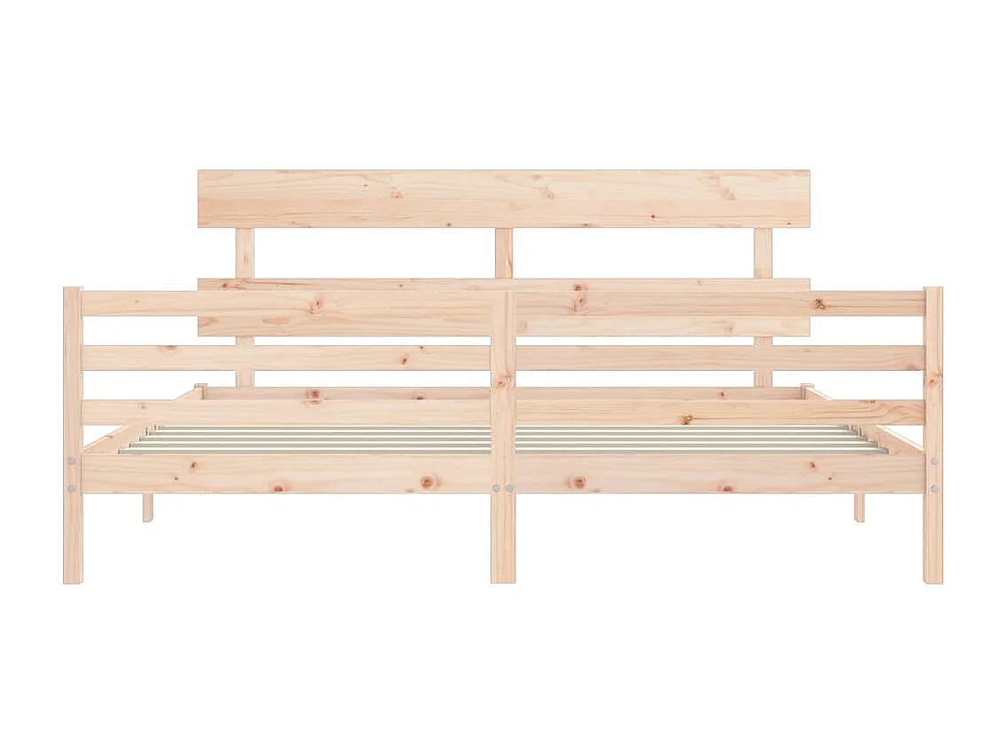 Cadre de lit sans matelas bois massif