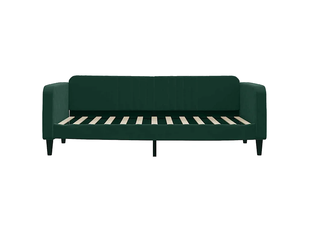 Tagesbett Ausziehbar mit Schubladen Dunkelgrün 90x200 cm Samt