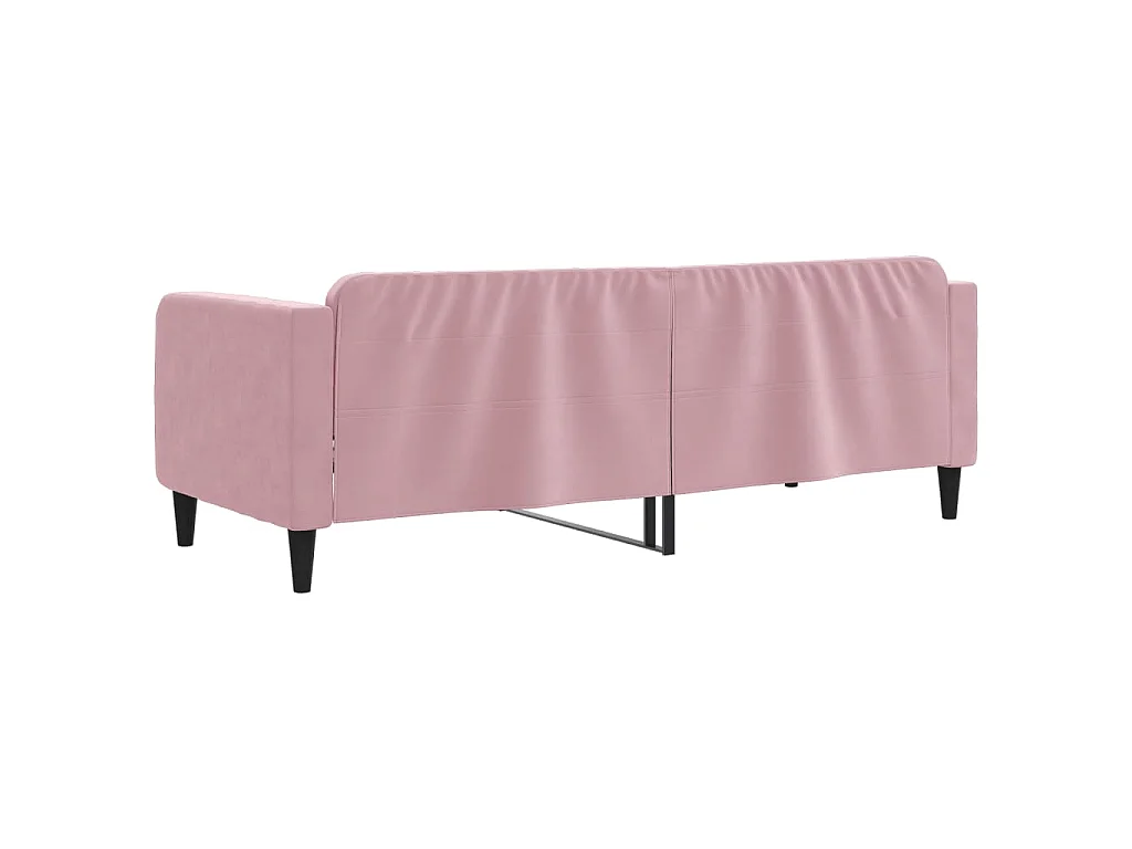 Slaapbank 80x200 cm fluweel roze