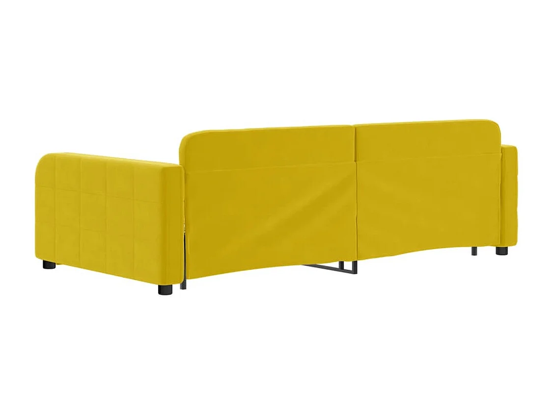 Sofá cama nido terciopelo amarillo 100x200 cm