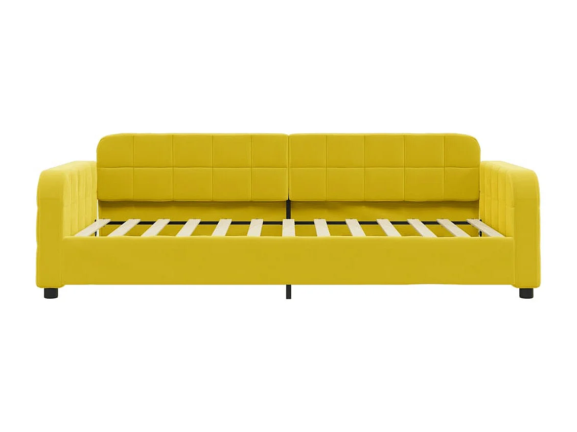 Sofá cama nido terciopelo amarillo 100x200 cm