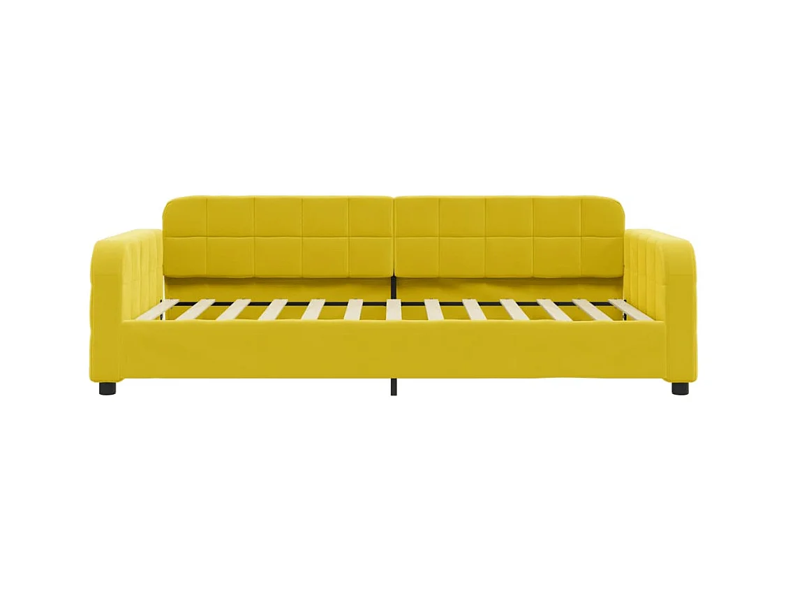 Tagesbett Ausziehbar Gelb 100x200 cm Samt