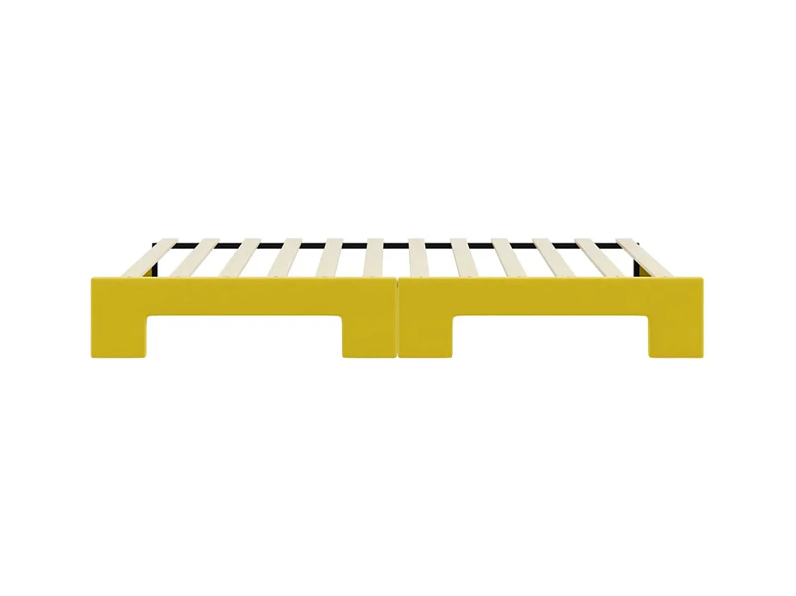 Tagesbett Ausziehbar Gelb 100x200 cm Samt
