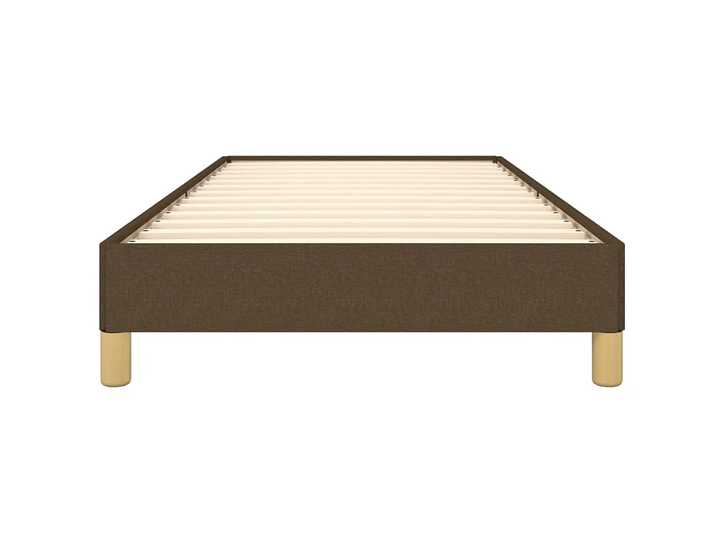 Cadre de lit sans matelas marron foncé 100x200 cm tissu