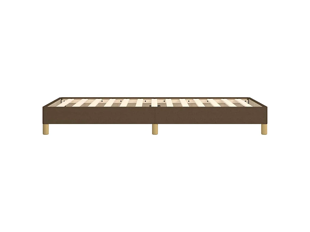 Cadre de lit sans matelas marron foncé 100x200 cm tissu