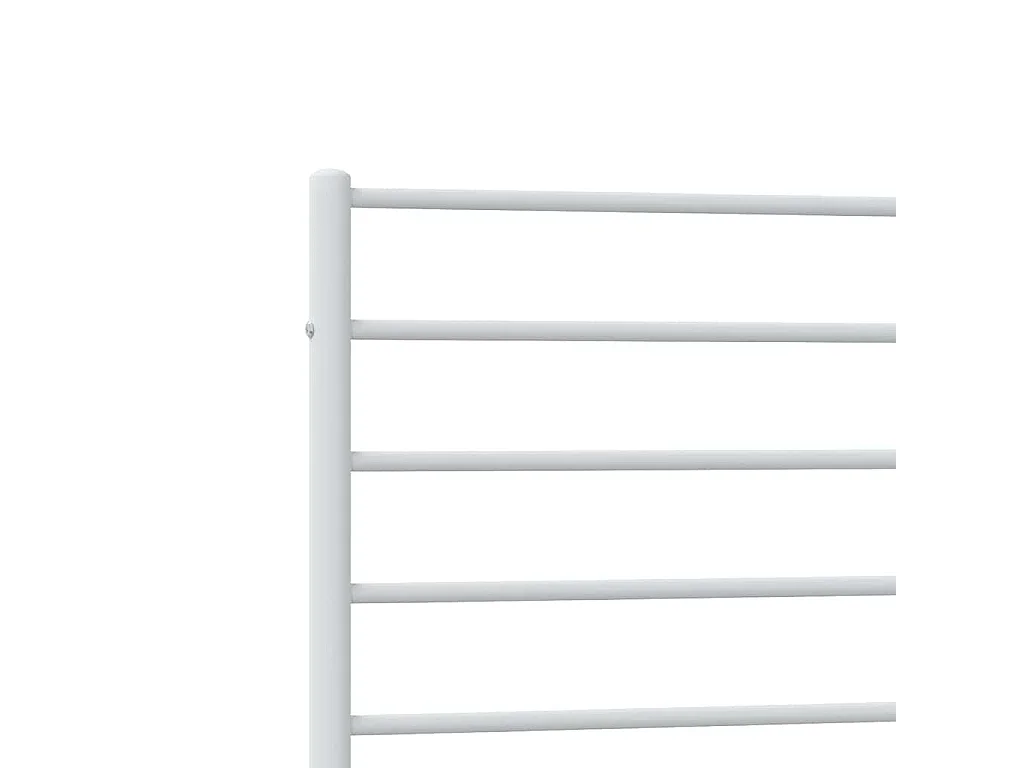 Cadre de lit métal sans matelas et tête de lit blanc 100x200 cm