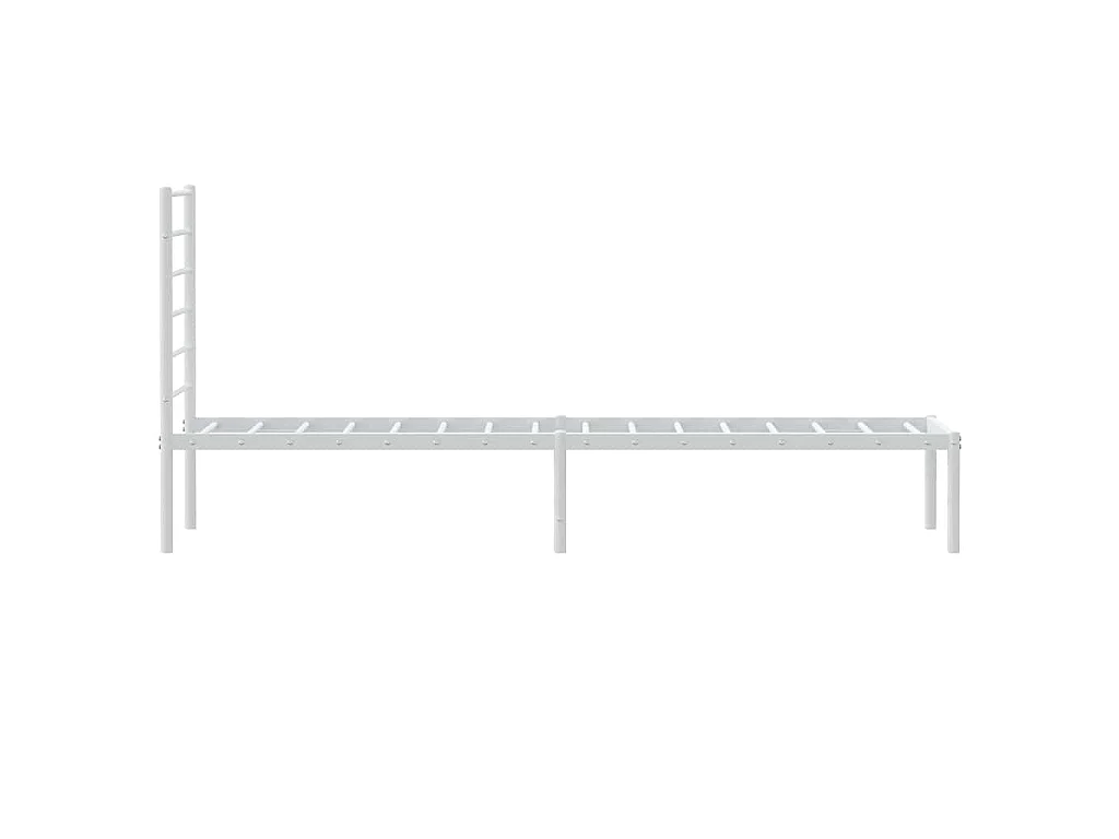 Giroletto con Testiera Metallo Bianco 100x200 cm