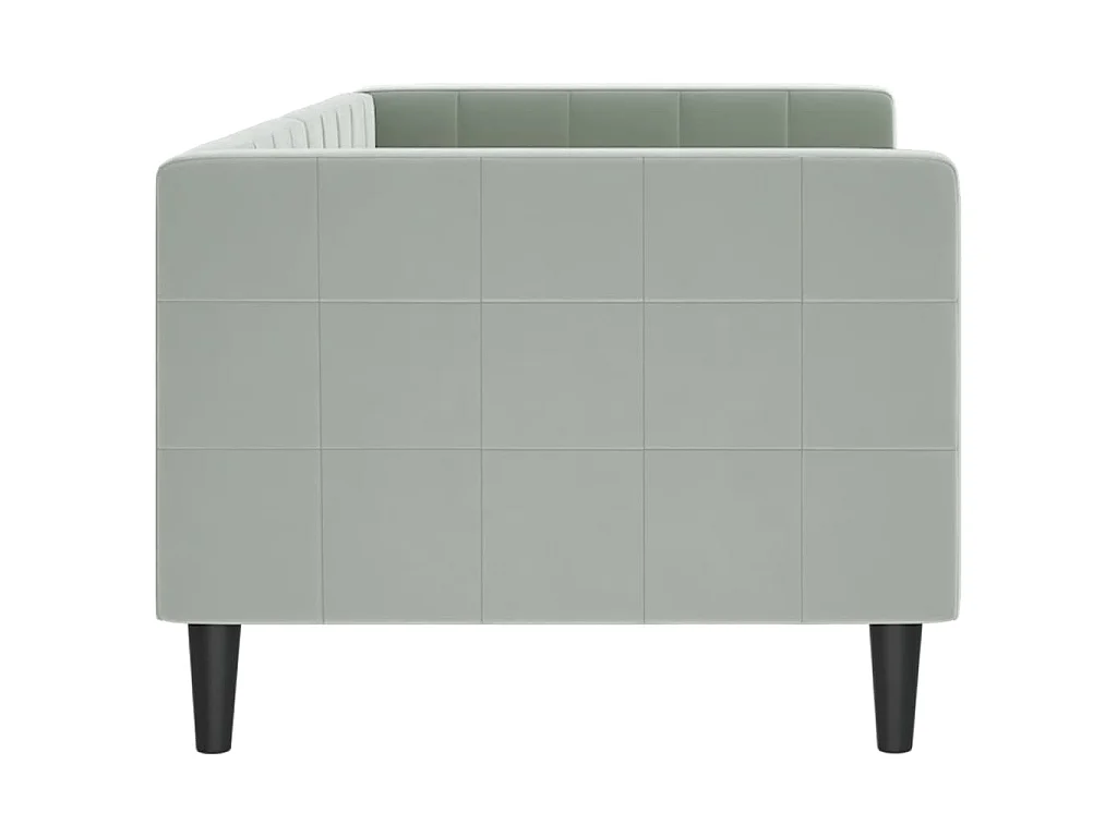 Lit de repos sans matelas gris clair 80x200 cm velours