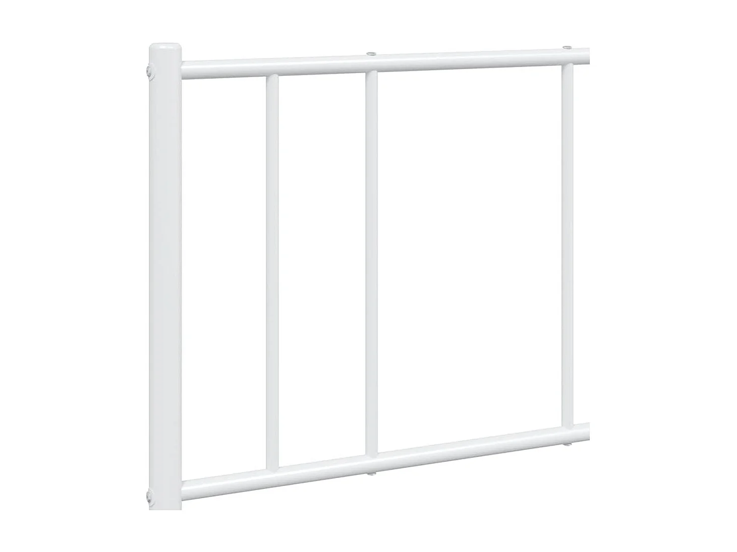 Cadre de lit métal sans matelas et tête de lit blanc 150x200 cm