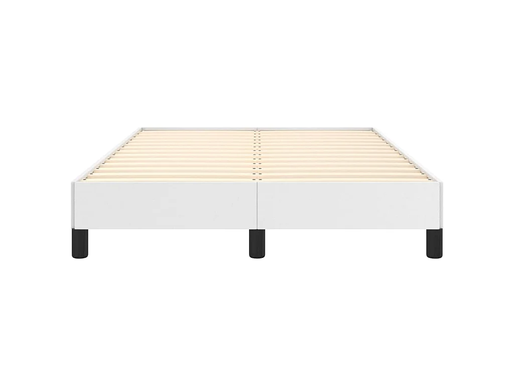 Bettgestell Weiß 120x200 cm Kunstleder