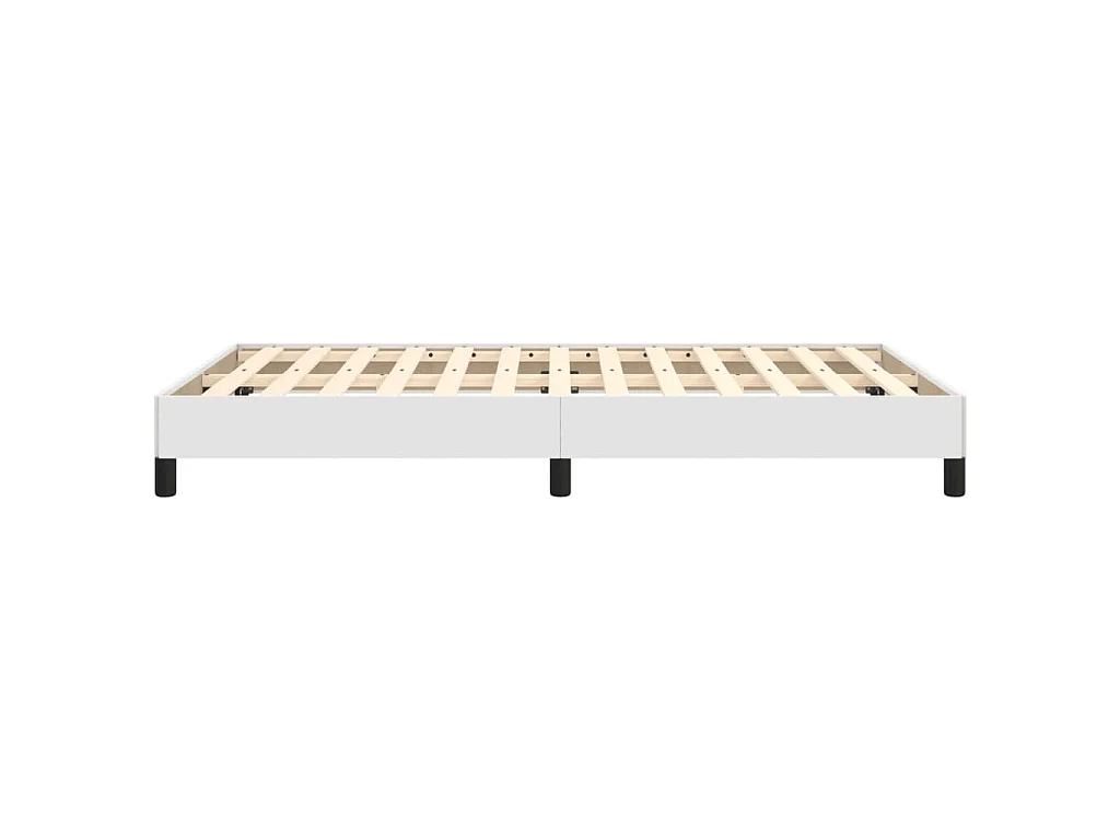 Bettgestell Weiß 120x200 cm Kunstleder