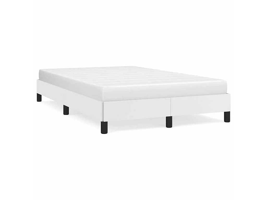 Cadre de lit sans matelas blanc 120x200 cm similicuir