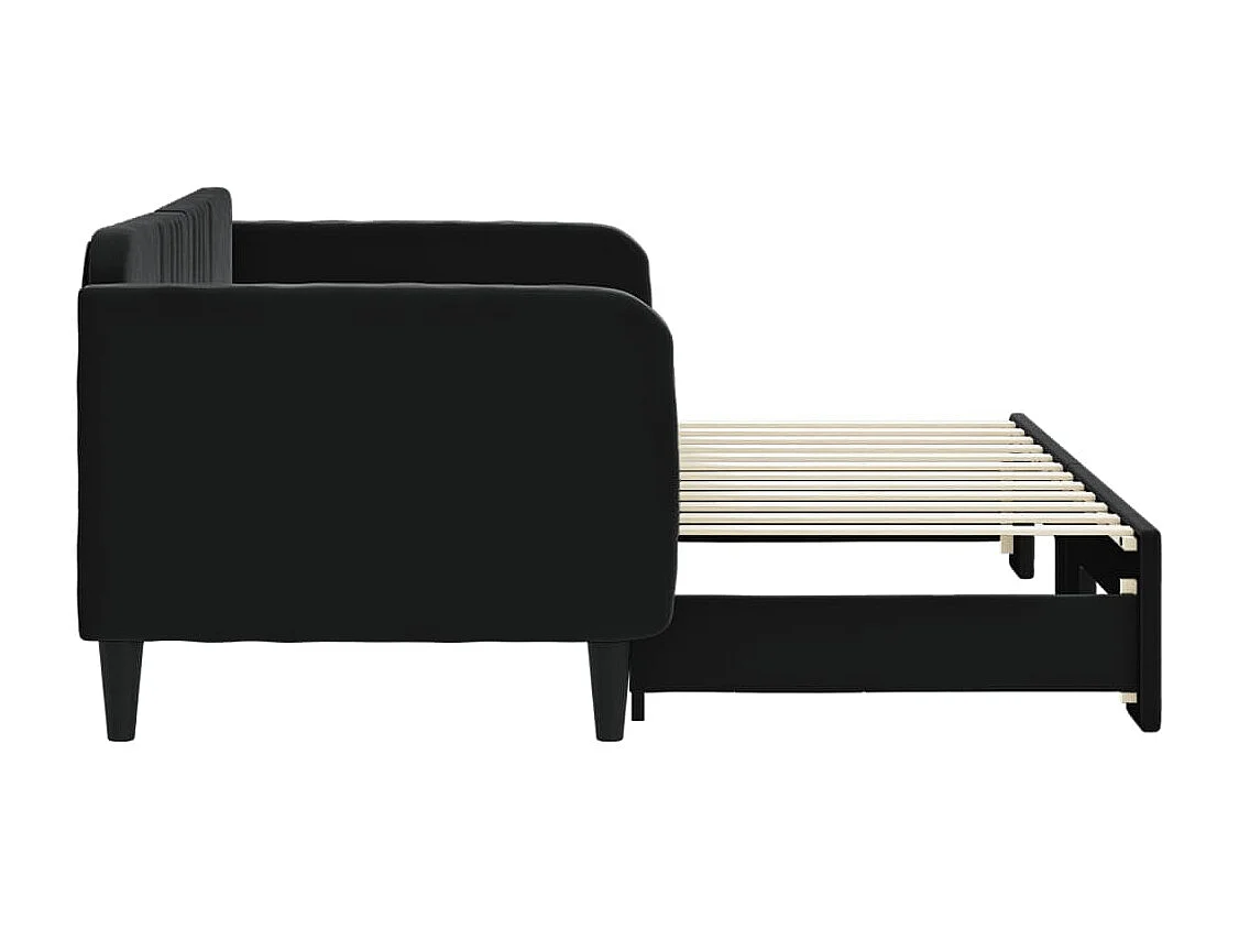 Lit de jour avec gigogne sans matelas 80x200 cm