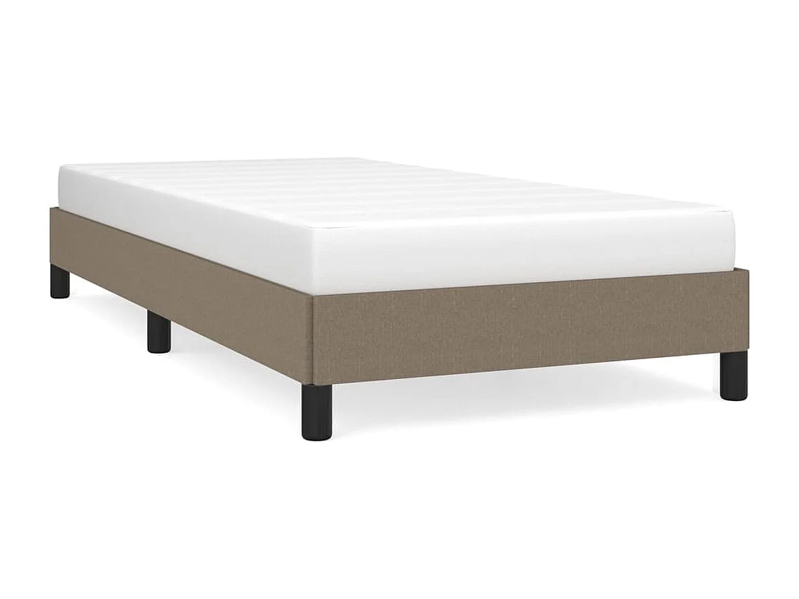 Cadre de lit sans matelas taupe 80x200 cm tissu